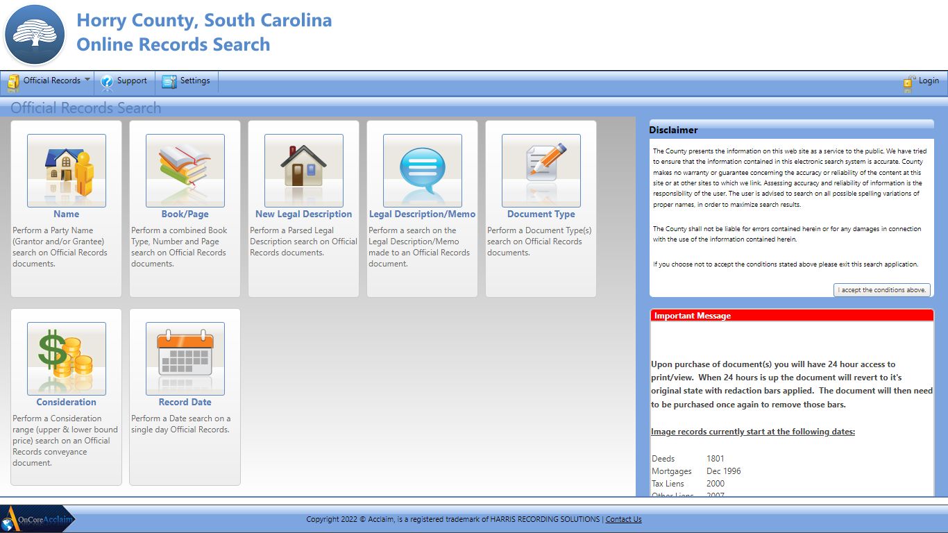 Horry County Records Search